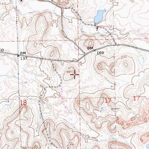 Topographic Map of KEBR-AM (Rocklin), CA