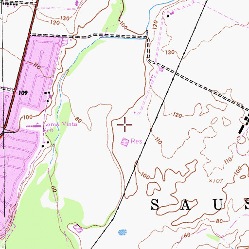 Topographic Map of KCTY-AM (Salinas), CA