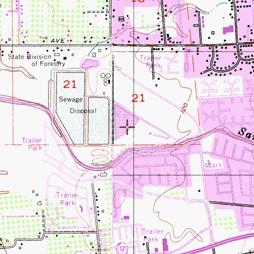 Topographic Map of KSRO-AM (Santa Rosa), CA