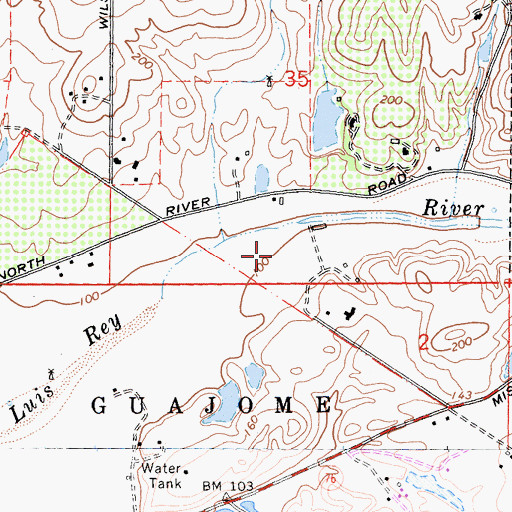 Topographic Map of KCEO-AM (Vista), CA