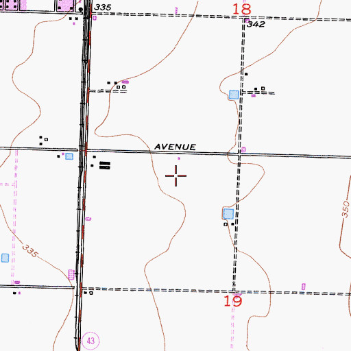 Topographic Map of KERI-AM (Wasco-Greenacres), CA