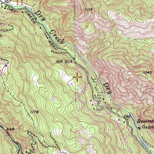 Topographic Map of KRKL-AM (Yountville), CA