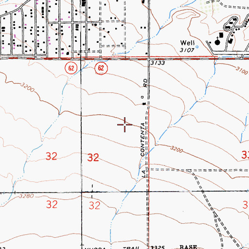 Topographic Map of KSES-AM (Yucca Valley), CA