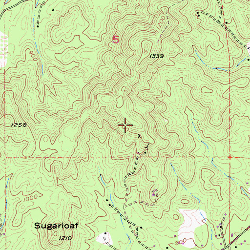 Topographic Map of KEWB-FM (Anderson), CA