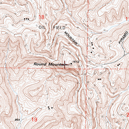 Topographic Map of KHIS-FM (Bakersfield), CA
