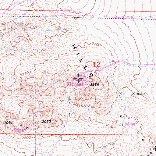 Topographic Map of KDUC-FM (Barstow), CA