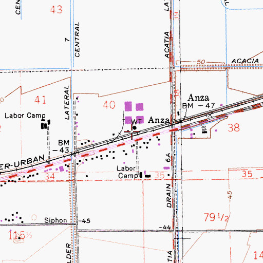 Topographic Map of KUBO-FM (Calexico), CA