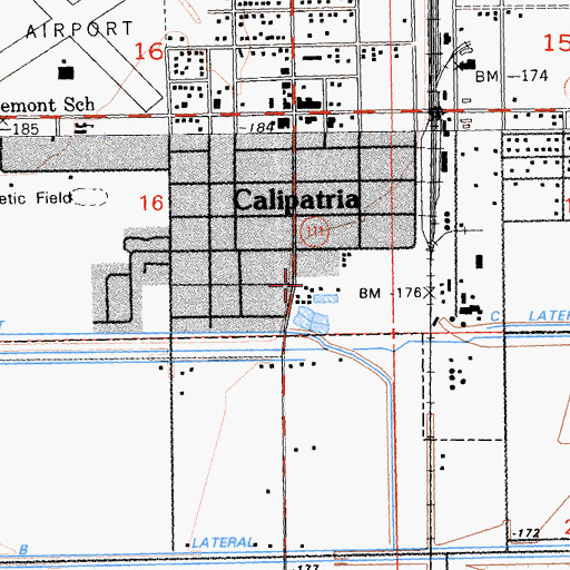 Topographic Map of KSSB-FM (Calipatria), CA