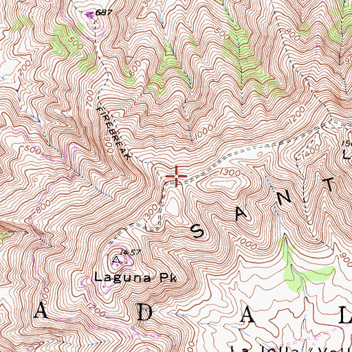 Topographic Map of KZTR-FM (Camarillo), CA