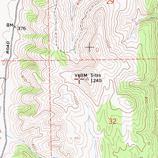Topographic Map of KTMX-FM (Colusa), CA