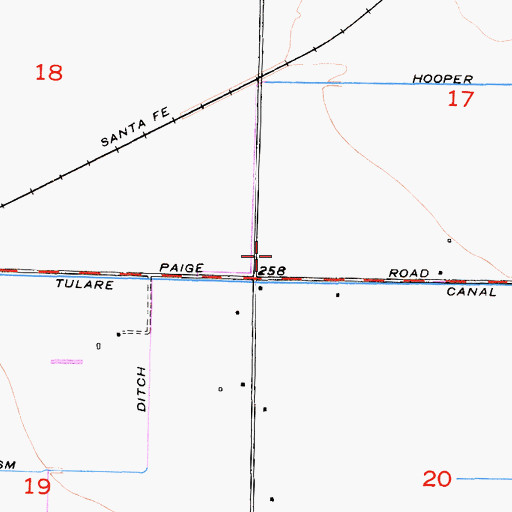 Topographic Map of KLCZ-FM (Corcoran), CA