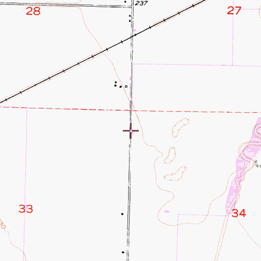 Topographic Map of KLCZ-FM (Corcoran), CA