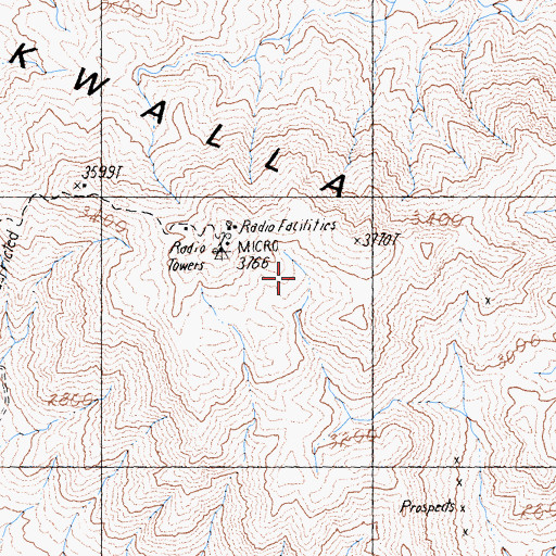 Topographic Map of KZAL-FM (Desert Center), CA