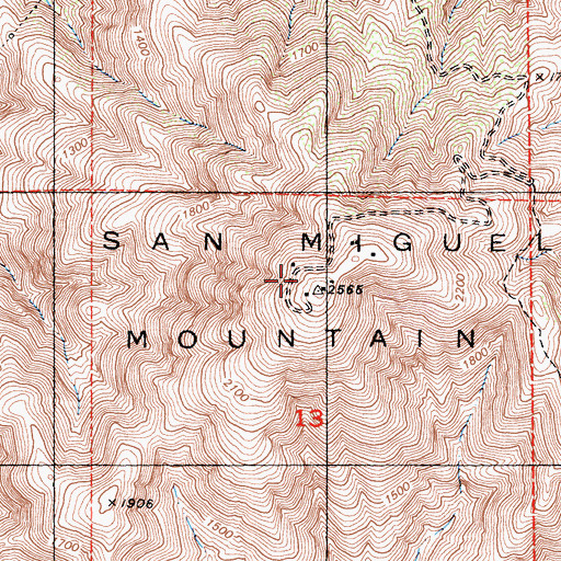 Topographic Map of KECR-FM (El Cajon), CA