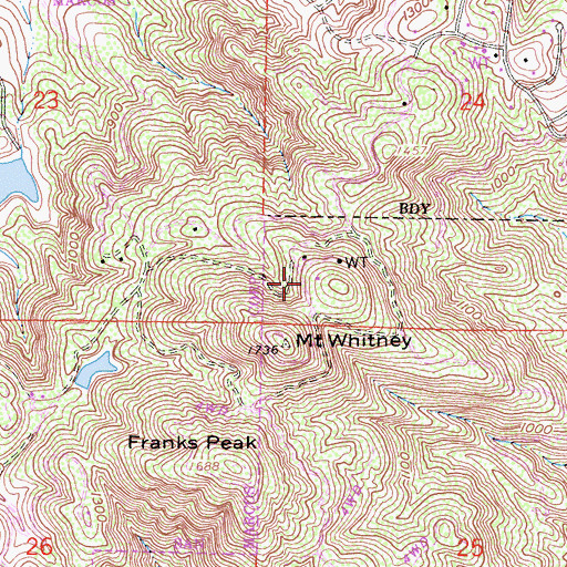 Topographic Map of KOWF-FM (Escondido), CA