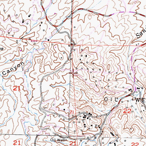 Topographic Map of KZPE-FM (Ford City), CA