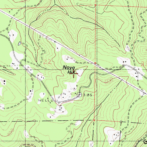 Topographic Map of KOZT-FM (Fort Bragg), CA