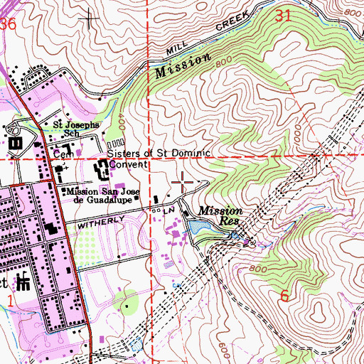 Topographic Map of KOHL-FM (Fremont), CA
