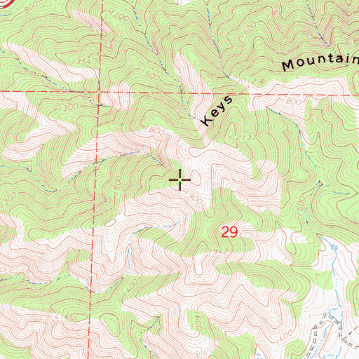 Topographic Map of KJFX-FM (Fresno), CA