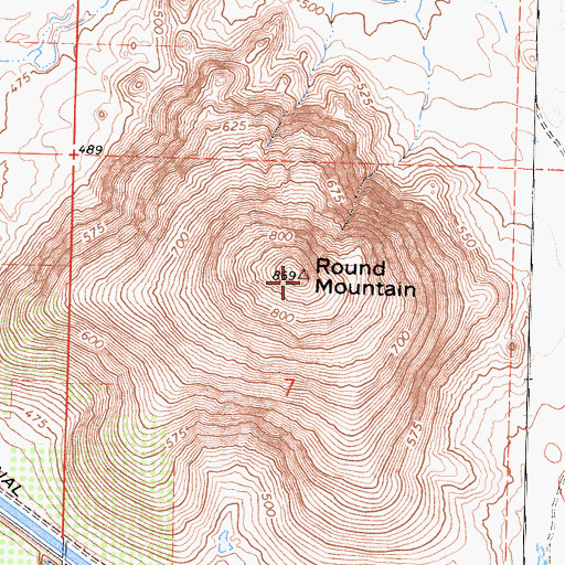 Topographic Map of KTHT-FM (Fresno), CA