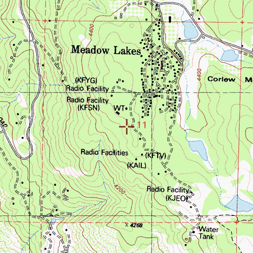 Topographic Map of KNAX-FM (Fresno), CA