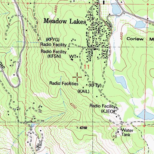 Topographic Map of KQPW-FM (Fresno), CA