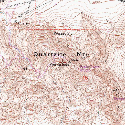 Topographic Map of KATJ-FM (George), CA