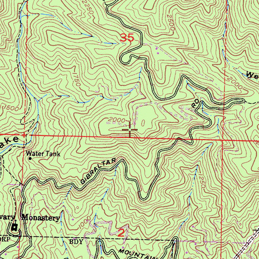 Topographic Map of KMGQ-FM (Goleta), CA