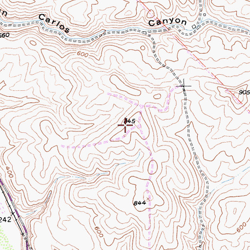 Topographic Map of KQKZ-FM (Greenfield), CA