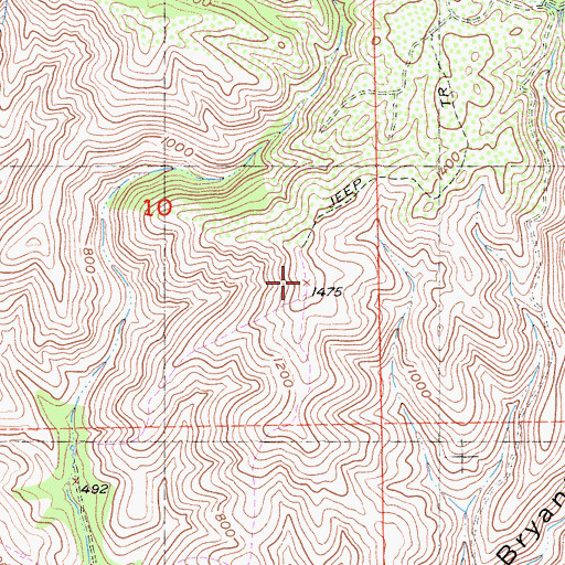 Topographic Map of KSUR-FM (Greenfield), CA