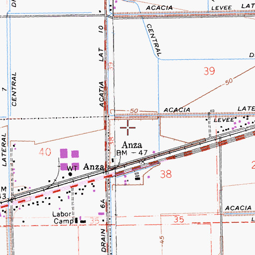 Topographic Map of KGBA-FM (Holtville), CA