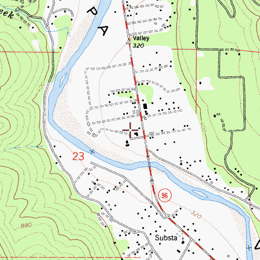 Topographic Map of KIDE-FM (Hoopa), CA
