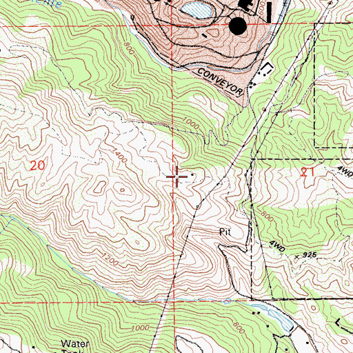 Topographic Map of KHQT-FM (Los Altos), CA