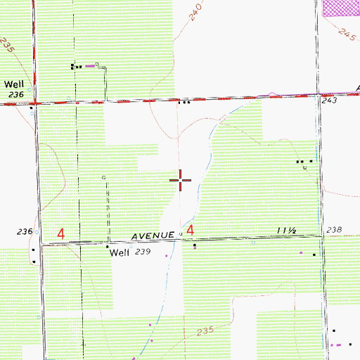 Topographic Map of KJDN-FM (Madera), CA