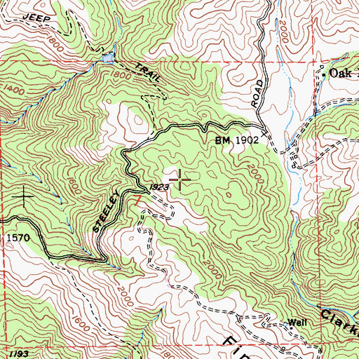 Topographic Map of KSQQ-FM (Morgan Hill), CA