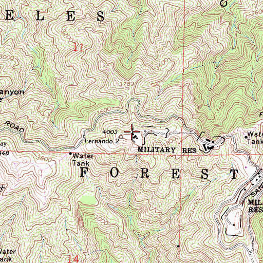 Topographic Map of KCSN-FM (Northridge), CA