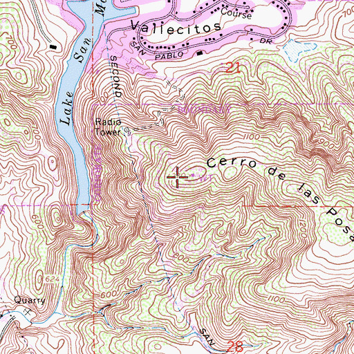 Topographic Map of KGMG-FM (Oceanside), CA