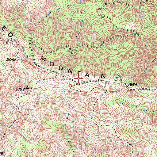 Topographic Map of KKUR-FM (Ojai), CA