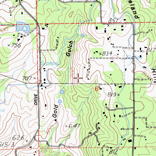 Topographic Map of KEWE-FM (Oroville), CA