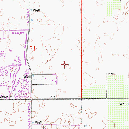 Topographic Map of KHCS-FM (Palm Desert), CA