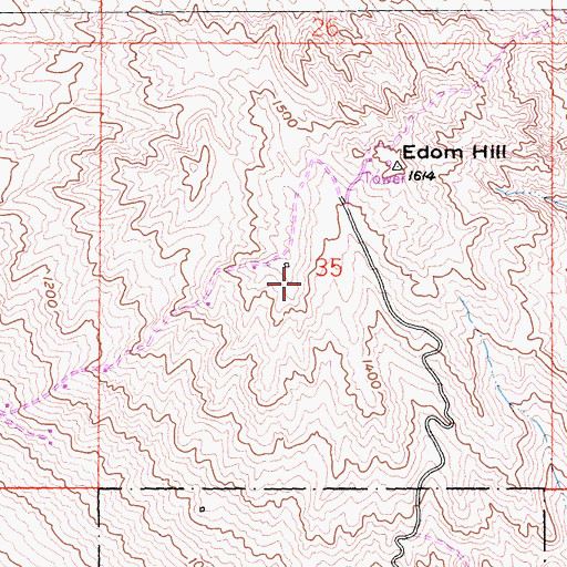 Topographic Map of KEZN-FM (Palm Desert), CA