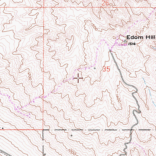Topographic Map of KDES-FM (Palm Springs), CA