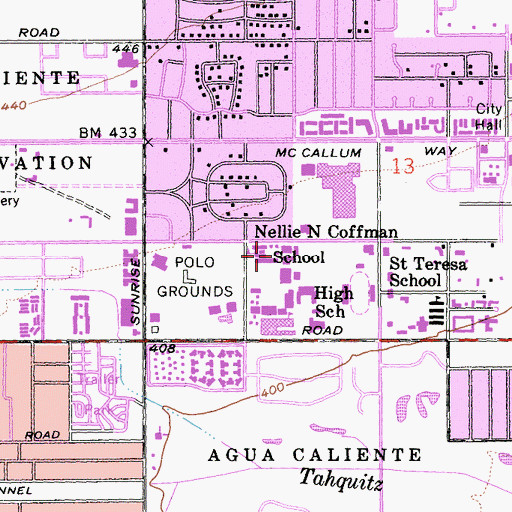 Topographic Map of KPSC-FM (Palm Springs), CA