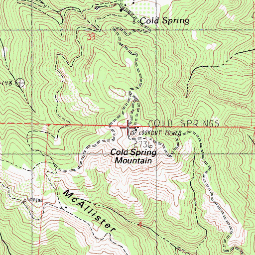 Topographic Map of KZYX-FM (Philo), CA