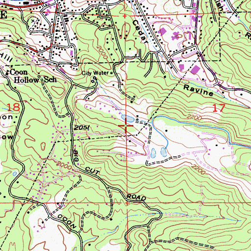 Topographic Map of KWWN-FM (Placerville), CA