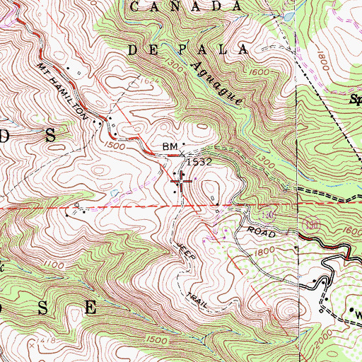 Topographic Map of KEZR-FM (San Jose), CA