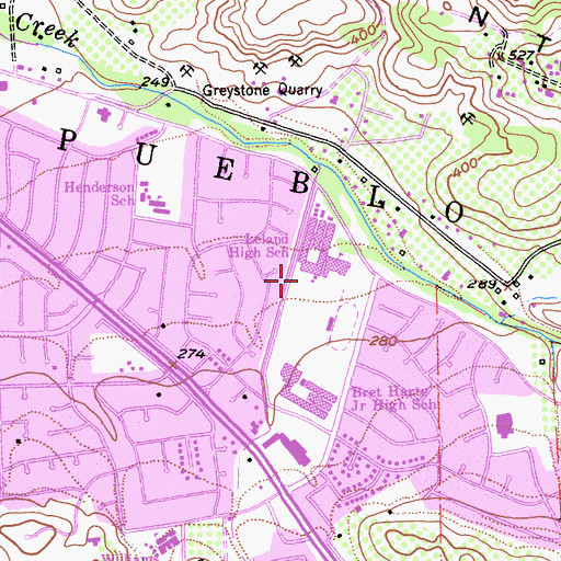 Topographic Map of KLEL-FM (San Jose), CA
