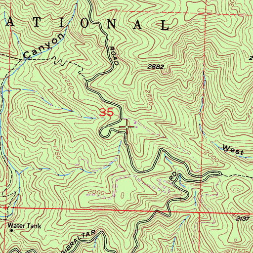 Topographic Map of KTYD-FM (Santa Barbara), CA