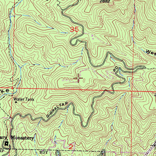 Topographic Map of KDB-FM (Santa Barbara), CA