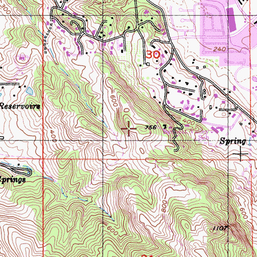 Topographic Map of KZST-FM (Santa Rosa), CA